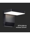 17W LED Wandleuchte - 4000K, Schwarz
