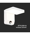 17W weiße quadratische Wandleuchte mit Sensor - 2580lm, IP65, 3000K, PIR Sensor