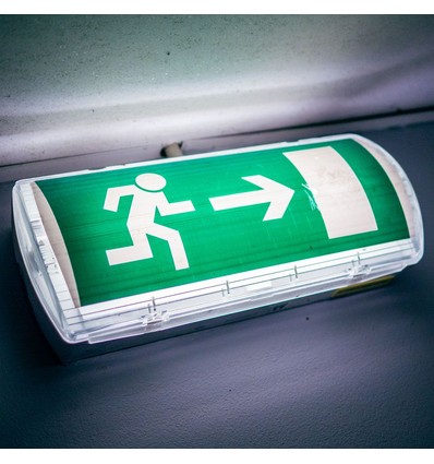 V-Tac Notbeleuchtung / Exit Schild, 3W - Notausgangsleuchte, inkl. Batterie und Piktogramme