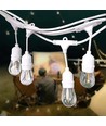 V-Tac Weiße Lichterkette für 15 Stück E27 Lampen, 15 Meter, IP65, 230V, ohne Leuchtmittel