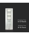 300W LED Solar Straßenleuchte - 3500lm, 6400K, Aluminium, IP65, inkl. Solarpanel und Batterie