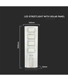 40W LED Solar Straßenleuchte - 4300lm, IP65, 6400K, Aluminium, inkl. Solarpanel und Batterie