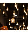 E27 6W dimmbar LED Spiral Filament Lampe - G125, Amber Glas, 1800K, 300° Abstrahlwinkel