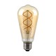 E27 5W dimmbare LED-Lampe - ST64, Filament, bernsteinfarbenes Glas, extra warm 1800K