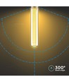 E27 2W T30 LED Art Filament Lampe - 1800K, Amber Glas, Vintage Effekt, Lasergravur