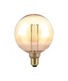 E27 4W G125 Art Filament LED Lampe - Amber Glas, 1800K, Lasergravur, warmweißes Filament