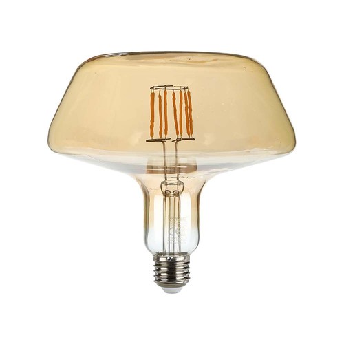 E27 8W LED Filament Lampe - Amber Glas, 620lm, 2200K, 300° Abstrahlwinkel