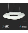 60cm 36W CCT dimmbare Designer Pendelleuchte - Rund, 3900lm, inkl. Fernbedienung, 3 Jahre Garantie