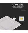 6W Quadratisches LED Einbaupanel - 490lm, 6400K, Ausschnitt: 11cm, Maße: 12x12cm, inkl. Driver