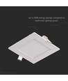 6W Quadratisches LED Einbaupanel - 490lm, 6400K, Ausschnitt: 11cm, Maße: 12x12cm, inkl. Driver