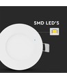 3W LED-Panellicht - mit EMC-Treiber, 6400K, rund