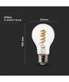 E27 4W LED Spiral Filament Lampe - GLS, Klarglas, 300lm, warmweiß, ersetzt 28W