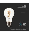 E27 4W LED Spiral Filament Lampe - GLS, Klarglas, 300lm, warmweiß, ersetzt 28W