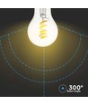 E27 4W LED Spiral Filament Lampe - GLS, Klarglas, 300lm, warmweiß, ersetzt 28W