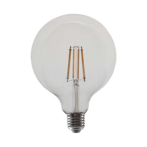 E27 12W G125 LED Filament Lampe - 1521lm, Klarglas, 4000K