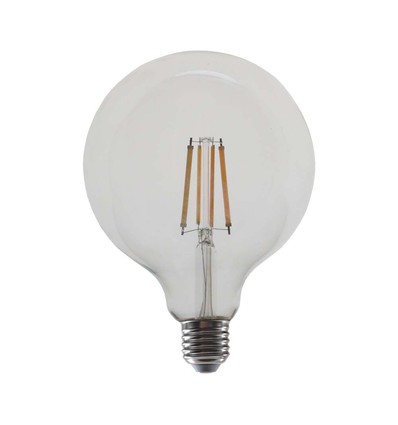 E27 12W G125 LED Filament Lampe - 1521lm, Klarglas, 4000K