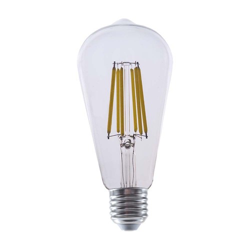 E27 4W LED Filament Lampe - ST64, 840lm, Klarglas, 3000K, warmweiß