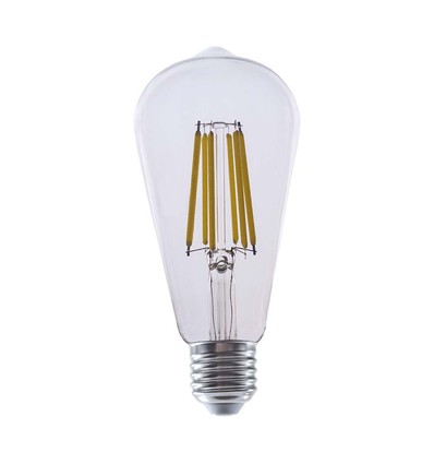 E27 4W LED Filament Lampe - ST64, 840lm, Klarglas, 3000K, warmweiß