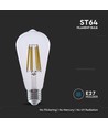 E27 4W LED Filament Lampe - ST64, 840lm, Klarglas, 3000K, warmweiß