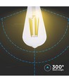 E27 4W LED Filament Lampe - ST64, 840lm, Klarglas, 3000K, warmweiß