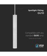 1xGU10 Hängende Pendelleuchte Weiß 60x500mm