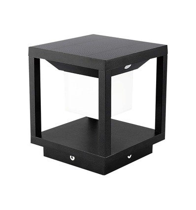 2W LED Solar Wegeleuchte mit Sensor - IP65, 3000K, schwarz, 14x14cm, 3 Jahre Garantie