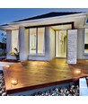 2W LED Solar Wegeleuchte mit Sensor - IP65, 3000K, schwarz, 14x14cm, 3 Jahre Garantie