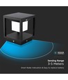 2W LED Solar Wegeleuchte mit Sensor - IP65, 3000K, schwarz, 14x14cm, 3 Jahre Garantie