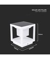 2W Solara LED Solar Wegeleuchte mit Sensor - IP65, 3000K, weiß, 3 Jahre Garantie