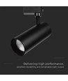 35W Samsung LED Schienenspot - Schwarz, 4000K, COB, 3000lm, IP20