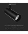 35W Samsung LED Schienenspot - Schwarz, 4000K, COB, 3000lm, IP20