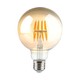 V-Tac G95 8W LED-Globuslampe - Kohlenfaden, Ø9,5 cm, bernsteinfarbenes Glas, extra warmweiß, 2200K, E27
