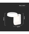17W Runde LED Wandleuchte - IP65, weiß, 2500lm, 3000K, Fassadenbeleuchtung