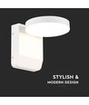 17W Runde LED Wandleuchte - IP65, weiß, 2500lm, 3000K, Fassadenbeleuchtung