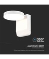 17W Runde LED Wandleuchte - IP65, weiß, 2500lm, 3000K, Fassadenbeleuchtung