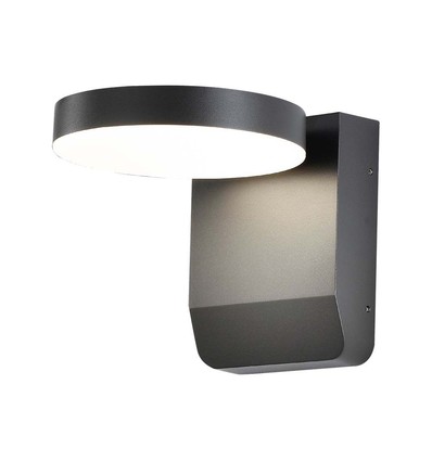 17W Wandleuchte - LED, 3000K, Schwarzes Gehäuse, Rund, IP65