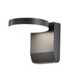 17W Wandleuchte - LED, 3000K, Schwarzes Gehäuse, Rund, IP65