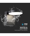 17W Wandleuchte - LED, 3000K, Schwarzes Gehäuse, Rund, IP65