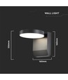 17W Runde LED Wandleuchte - 2480lm, IP65, schwarz, 4000K, Außen-Fassadenbeleuchtung