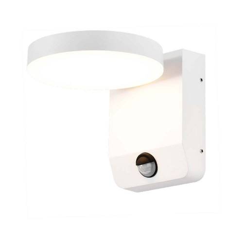 17W LED Wandleuchte mit Sensor, rund - IP65, weiß, PIR Bewegungsmelder, 2480lm, Außen/Innen