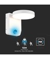 17W LED Wandleuchte mit Sensor, rund - IP65, weiß, PIR Bewegungsmelder, 2480lm, Außen/Innen