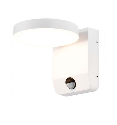 17W Runde LED Wandleuchte mit Sensor - IP65, 2480lm, weiß, PIR Bewegungsmelder, 4000K