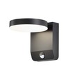 17W runde Wandleuchte mit Sensor - IP65, schwarz, 2480lm, 3000K, PIR Sensor, Außen, inkl. Leuchtmittel