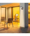 17W LED Wandleuchte mit Sensor, rund - IP65, 4000K, schwarz, PIR Sensor, Außenbereich, 2480lm