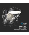 17W LED Wandleuchte mit Sensor, rund - IP65, 4000K, schwarz, PIR Sensor, Außenbereich, 2480lm