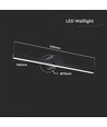 LED-Spiegelleuchte 10W - 3000K, schwarzes Gehäuse
