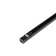 V-Tac 2 Meter Schiene für Schienenspots - Schwarz, 3-Phasen, komplett mit Anschluss und Endkappe