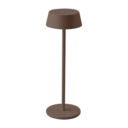 Wiederaufladbare LED Tischleuchte innen/außen - Corten, touch-dimmbar, IP54