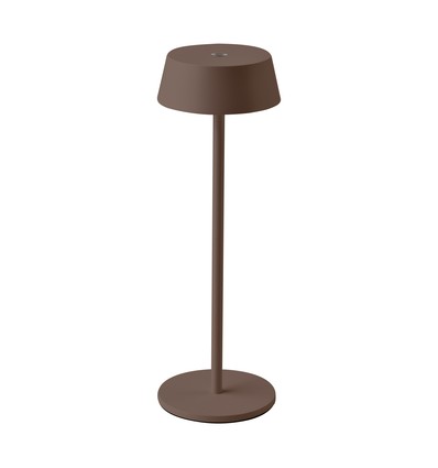 Wiederaufladbare LED Tischleuchte innen/außen - Corten, touch-dimmbar, IP54