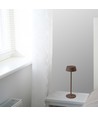 Wiederaufladbare LED Tischleuchte innen/außen - Corten, touch-dimmbar, IP54